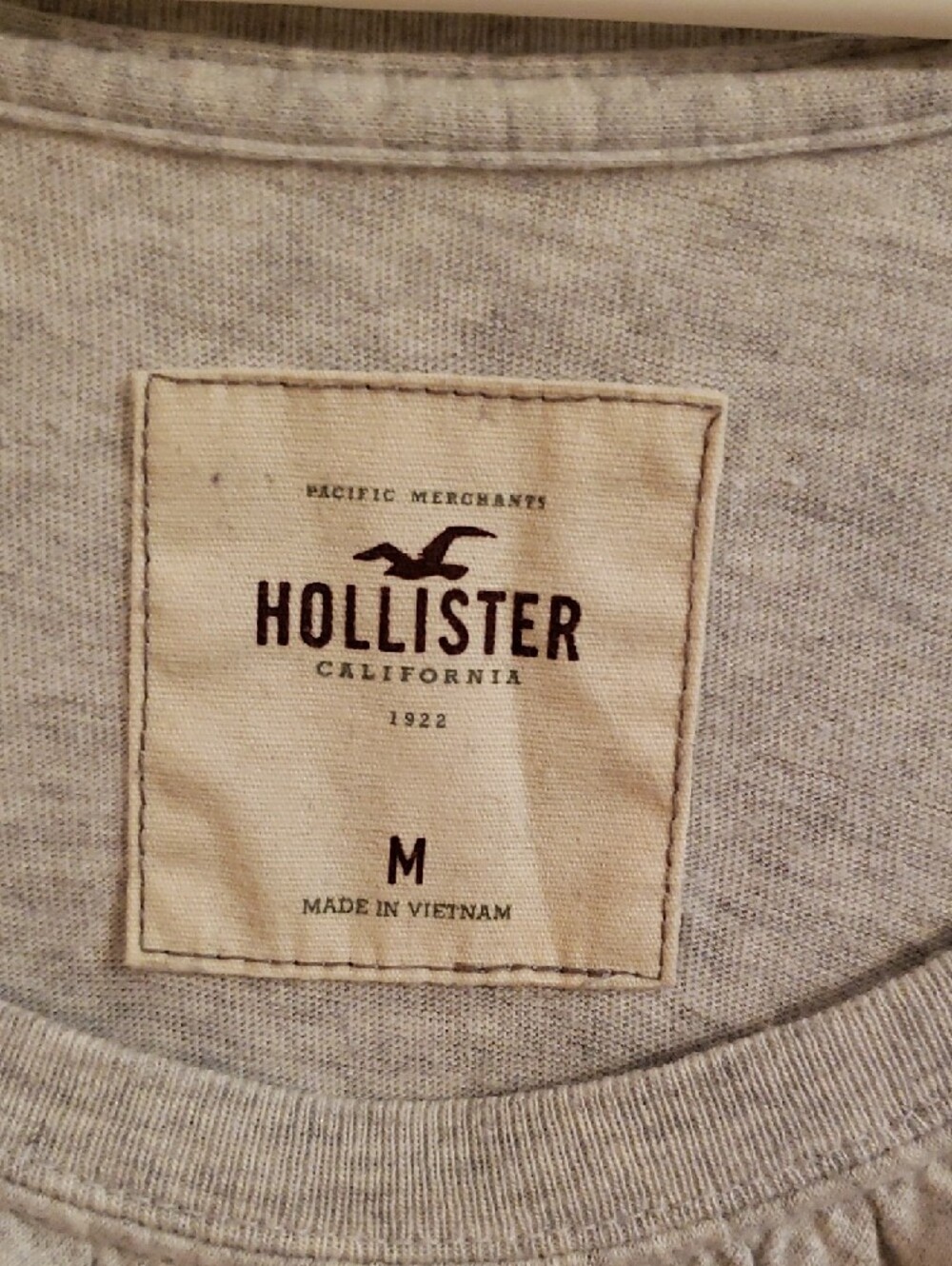 Hollister Light Gray Ruffle & Lace Scoop Neck Top - Picture 3 of 3